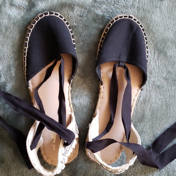 Mix No.6 Ballet Lace Up Espadrille Sandal Flats - Picture 5 of 6